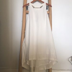 Banana Republic White Linen High Low Dress 2P. EUC